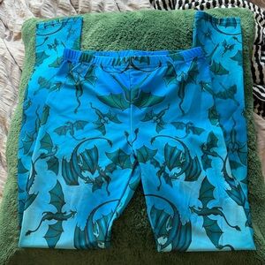 Blue dragon leggings